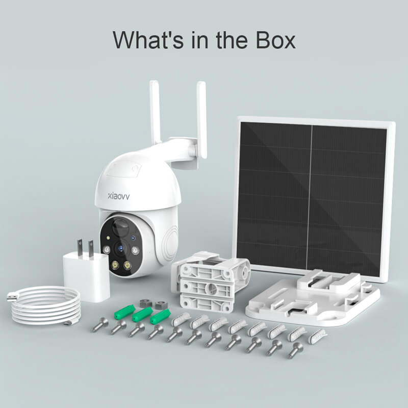 XIAOVV P6 1080P Wireless Outdoor Solar Security Camera