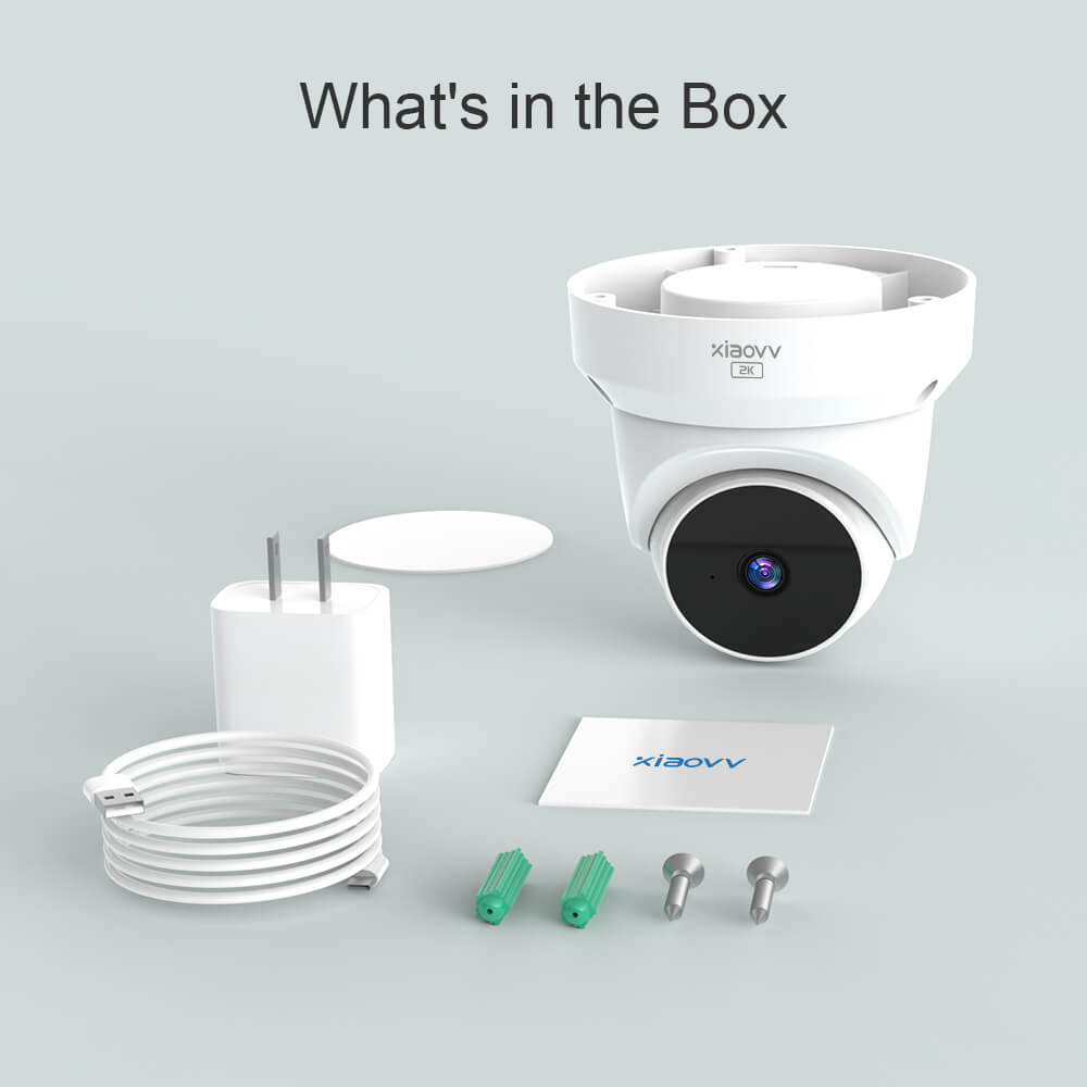 XIAOVV Q1 WiFi Dome Security Camera with Full Color Night Vision