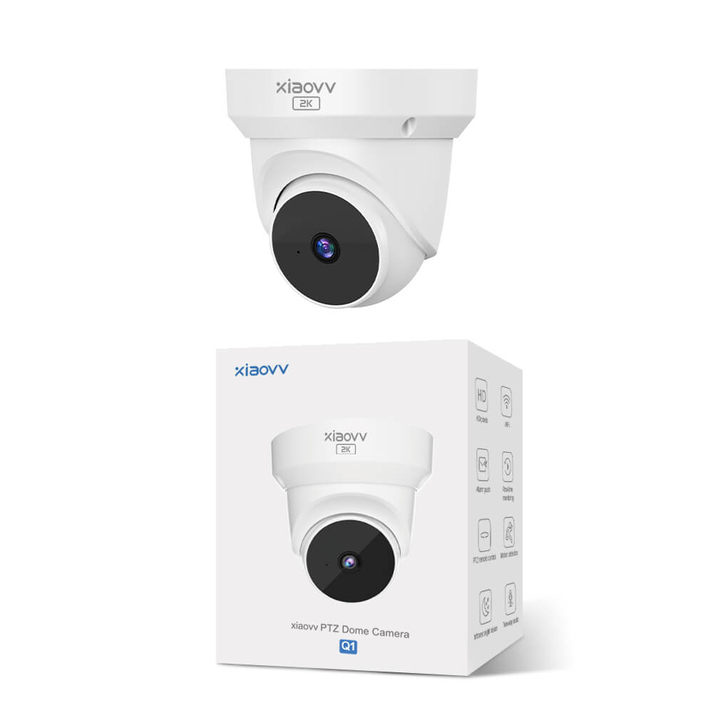 XIAOVV Q1 WiFi Dome Security Camera with Full Color Night Vision