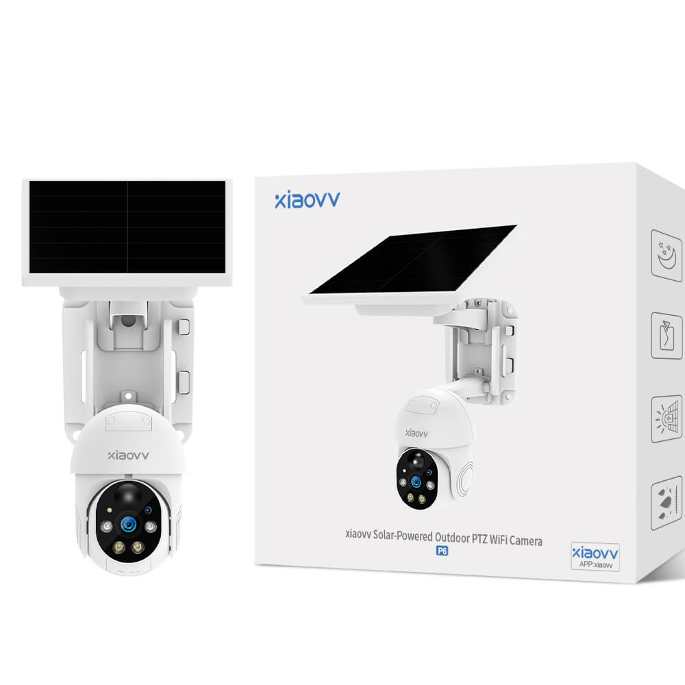 XIAOVV P6 1080P Wireless Outdoor Solar Security Camera