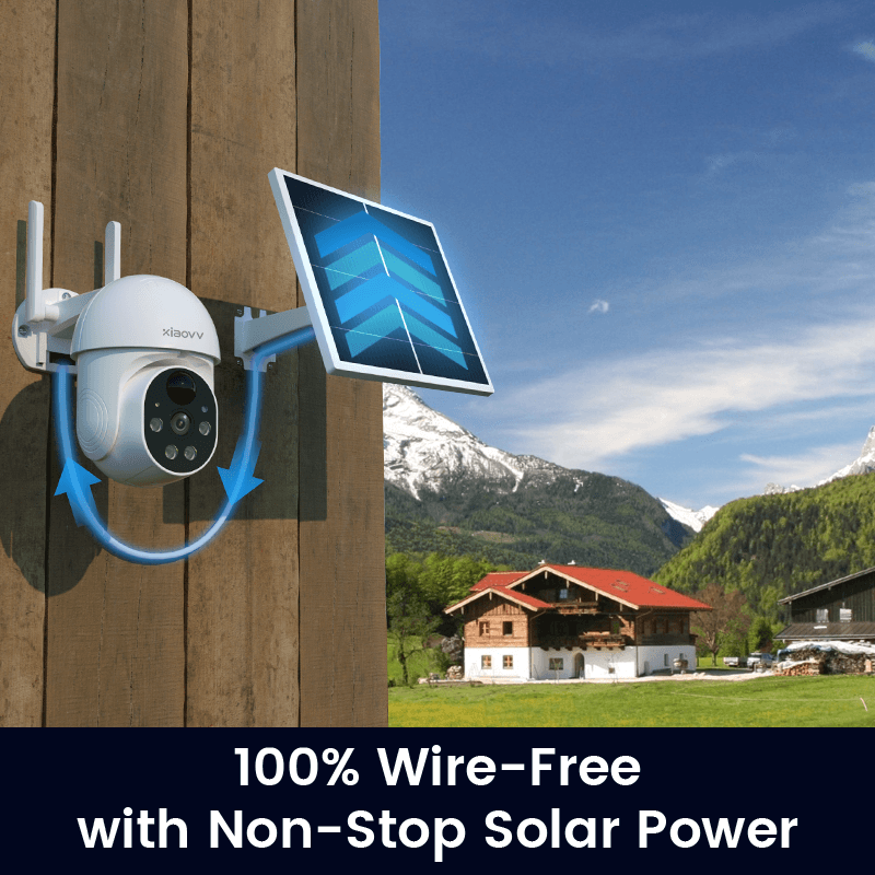 XIAOVV P6 1080P Wireless Outdoor Solar Security Camera
