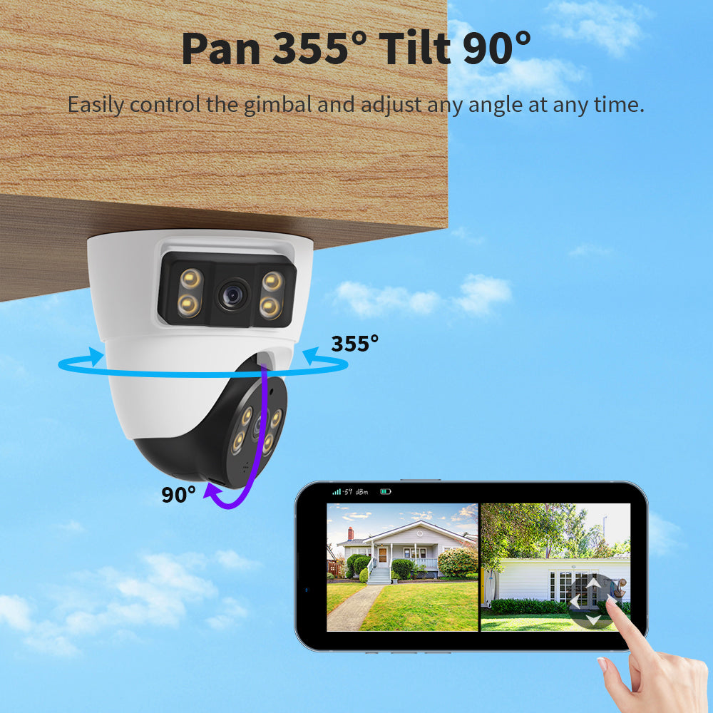 High-Resolution 3MP Outdoor Waterproof Camera with Full-Color Night Vision