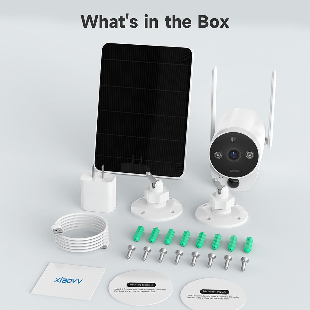 Outdoor Solar Bullet Security Cameras with Night Vision