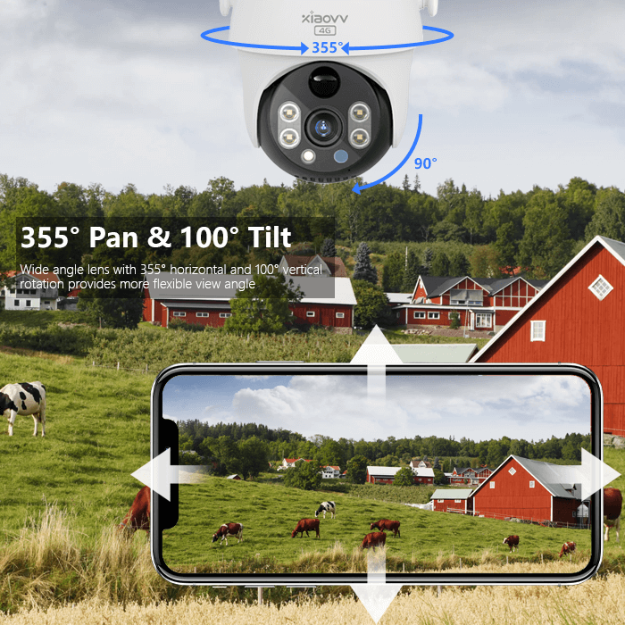 XIAOVV P15S 4G LTE Outdoor PTZ Solar Starlight Camera