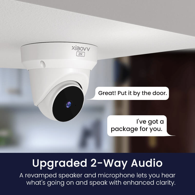 XIAOVV Q1 WiFi Dome Security Camera with Full Color Night Vision