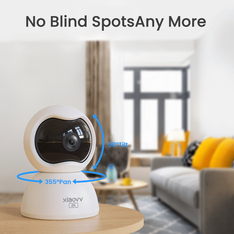 XIAOVV Q2 3MP Indoor WiFi Camera for Home Security/Baby Monitor/Pets