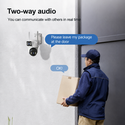 XIAOVV P9 Smart 4MP PTZ WiFi-Kamera mit Bewegungsscheinwerfern