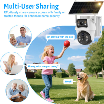 XIAOVV BP9 4G LTE Outdoor PTZ Solar Dual Lens Camera