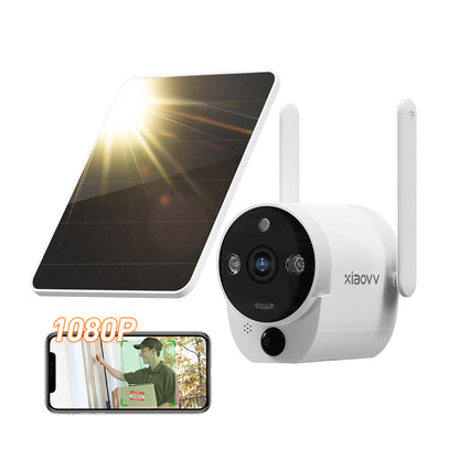 Outdoor Solar Bullet Security Cameras with Night Vision