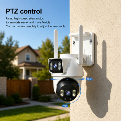 XIAOVV P9 Smart 4MP PTZ WiFi-Kamera mit Bewegungsscheinwerfern