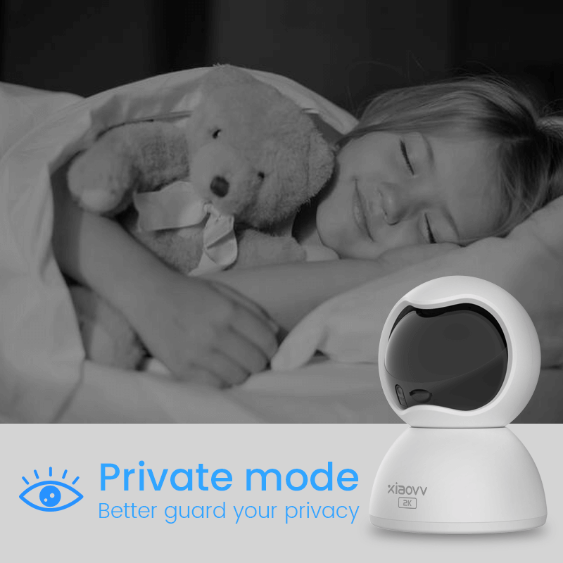 XIAOVV Q2 3MP Indoor WiFi Camera for Home Security/Baby Monitor/Pets