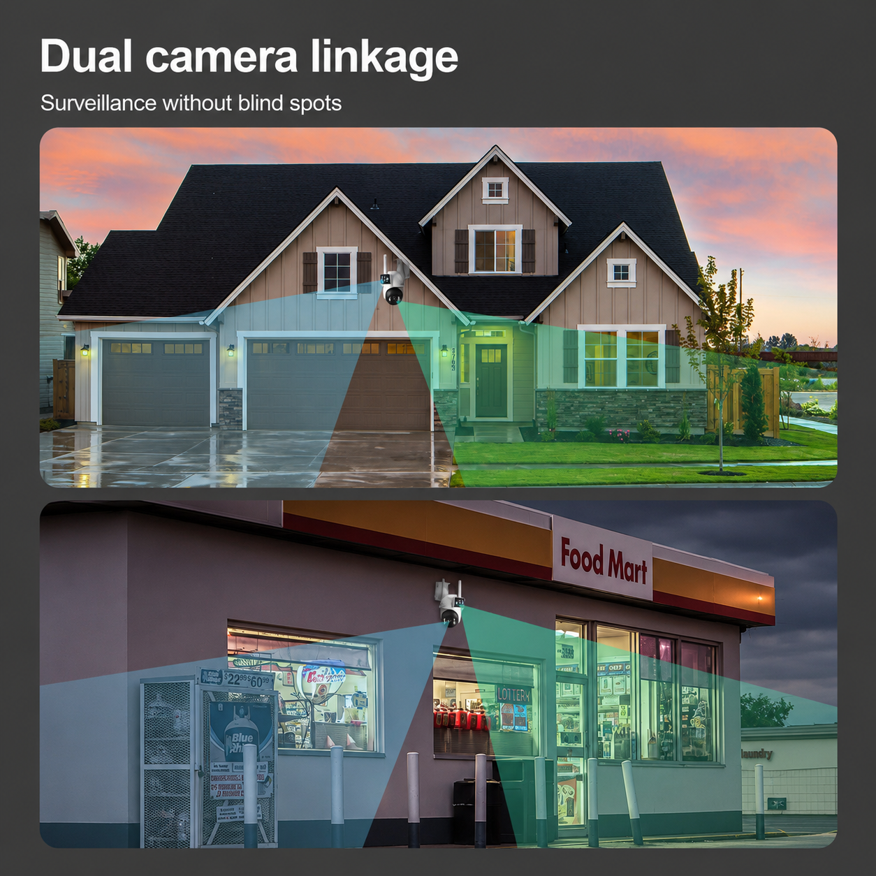 XIAOVV P9 Smart 4MP PTZ WiFi-Kamera mit Bewegungsscheinwerfern